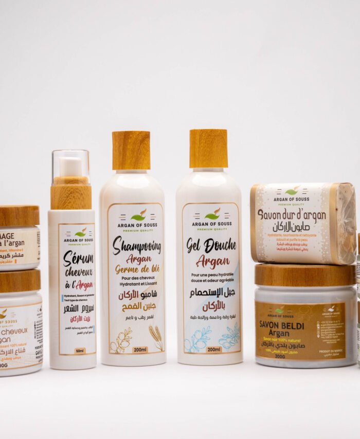 Pack produits cosmétiques dérivés d'argan